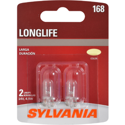 Sylvania 168 Long Life Miniature Bulb, Contains 2 Bulbs