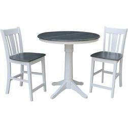 International Concepts 36 Round Extension 2 San Dining Table