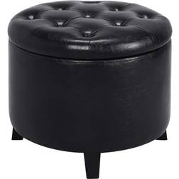 Convenience Concepts Designs4Comfort Black Pouffe