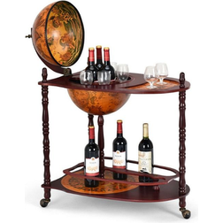 Goplus Costway Wood Globe Liquor Cabinet