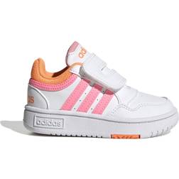 Adidas Infant Hoops - Cloud White/Beam Pink/Screaming Orange