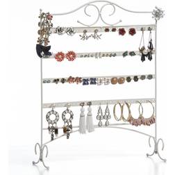 Mango Steam Metal Jewelry Organizer for Hanging Earrings White