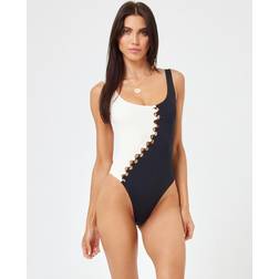 L*Space Solstice One Piece Swimsuit Black-Cream