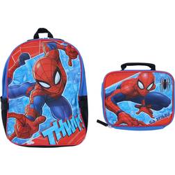 Marvel Spider-man 16" boys backpack detachable insulated lunch bag