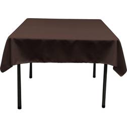 LA Linen Poplin Square Tablecloth Brown