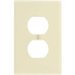 Leviton 1-Gang Duplex Receptacle Wall Plate and Midway in Light Almond