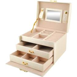 Northix Jewelry Box in Several Levels Beige