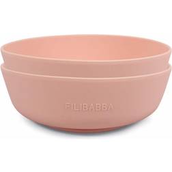 Filibabba Silikon Schüssel - 2er-pack Peach