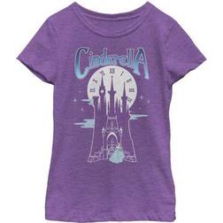 Disney Girl Cinderella Midnight at the Castle Graphic Tee Purple Berry