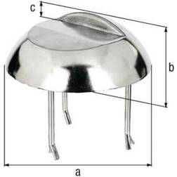 Auflaufstütze Alu-Guss roh anschr. Betonanker 65mm