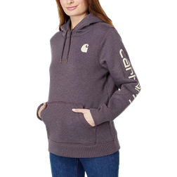 Carhartt Women's Clarksburg Graphic Sleeve Pullover Sweatshirt - Blackberry Heather