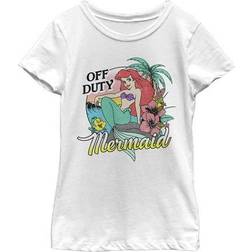 Disney Girl The Little Mermaid Off Duty Ariel Graphic Tee White