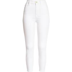 Frame High-Rise Skinny Jeans Ali Weiß