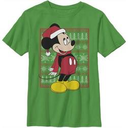 Disney Boy & Friends Ugly Christmas Sweater Graphic Tee Kelly Green