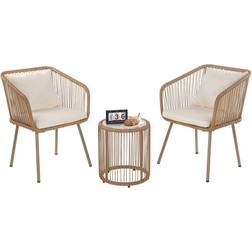 FDW 3-pieces rattan bistro furniture Outdoor Lounge Set