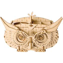 Hands Craft 3D Modern Wooden Puzzle: Owl Storage Box