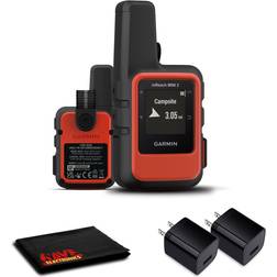 Garmin inReach Mini 2 Satellite Communicator Flame Red with Power Adapters