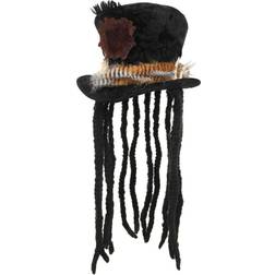 Elope Witch Doctor Plush Costume Hat with Dreadlocks