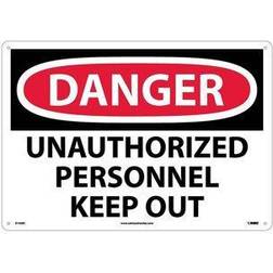 NMC Sign: Rectangle, "Danger Unauthorized Personnel Keep