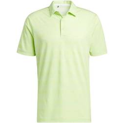 Adidas Men's Two-color Striped Polo Shirt - Pulse Lime/White