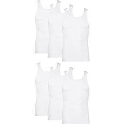 Hanes Tank Top Undershirt Pack Moisture Wicking 6-Pack - White