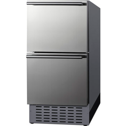 Summit ADRD18H34 18" Wide 2-Drawer All-Refrigerator Gray