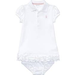 Polo Ralph Lauren Baby Girls Ruffled Trim Cupcake Dress - White