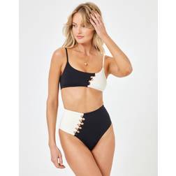 L*Space Solstice Bikini Top Black-Cream