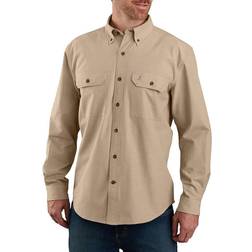 Carhartt Men's Original Fit Long Sleeve Shirt, Dark Tan Chambray