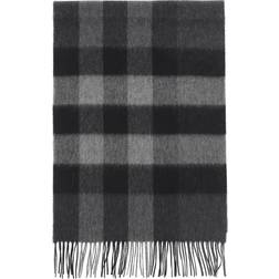 Burberry Cashmere Tartan Scarf - Grey