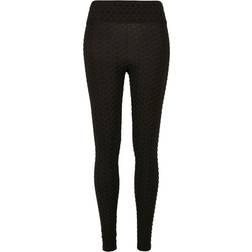 Urban Classics Women's High Waist Honeycomb Leggings - Black