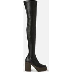 Stella McCartney Overknee-Stiefel aus Lederimitat Schwarz