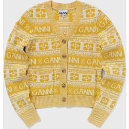 Ganni Yellow Jacquard