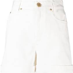 Balmain White Plaque Denim Shorts 0Fa Blanc FR