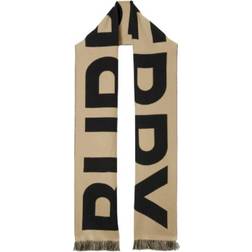 Burberry Logo Wool Jacquard Scarf - Archive Beige