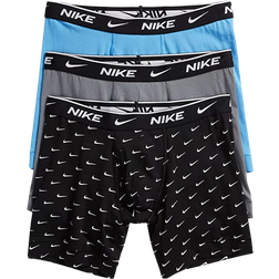 Nike Men`s Dri-FIT Flex Micro Performance Boxer Briefs 3-pack - Black/Grey/Blue