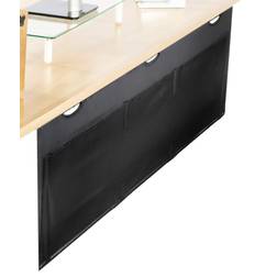 Vivo Black Under Desk Privacy & Cable Management Organizer Sleeve Wire Hider Panel 60' Length Kit