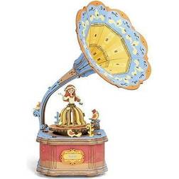 Hands Craft DIY 3D Music Box Puzzle Vintage Gramophone 109 pcs Multi