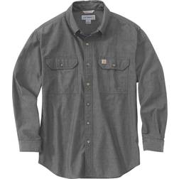 Carhartt Men's Original Fit Long Sleeve Shirt, Black Chambray