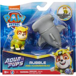 Paw Patrol Aqua Pups Rubble and Hammerhead Action Figures Multi-color Multi-color