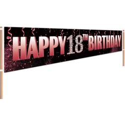 Large happy 18th birthday yard sign banner 18 years old birthday sign 18th bi