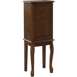 Linon Grace Jewelry Armoire Walnut