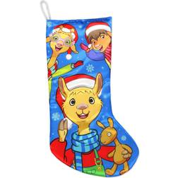 Kurt Adler Holiday Multi-Color Llama Llama Stocking