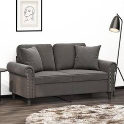 vidaXL Sectional Couch with Pillows Sofa 59.8" 2 Seater