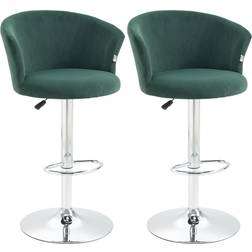 Homcom Adjustable Dark Green Bar Stool 42.5" 2