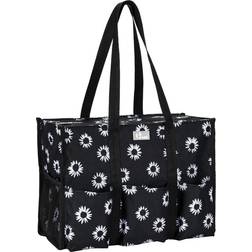 Pursetti zip-top organizing utility tote bag with multiple exterior & interior