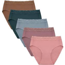 Kindred Bravely High-Waisted Postpartum Underwear 5-pack Dusty Hues