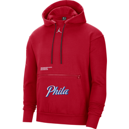 Jordan Men's Brand Red Philadelphia 76ers Courtside Statement Edition Pullover Hoodie