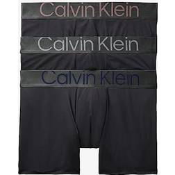 Calvin Klein Reconsidered Steel Micro Boxer 3-pack - Black Bodies W/Red Grape/Storm Cloud/Blue Shadow Logos