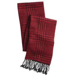 Women's Long Scarf by Accessories For All in Classic Red Black Houndstooth